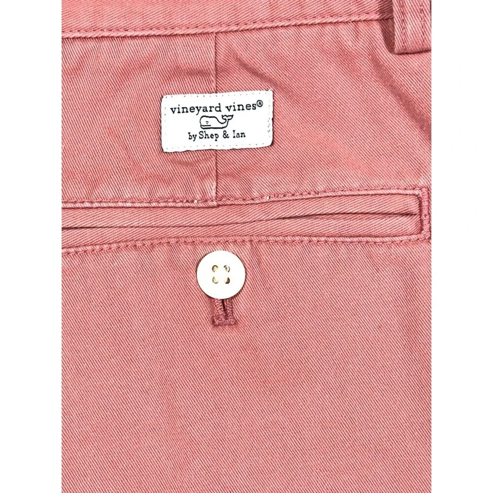 Vineyard Vines Men’s Salmon Cotton Twill Club Shorts Flat Front Pockets 1H0099